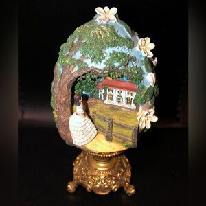 VINTAGE 1998”Scarlett of Tara Egg” by The Franklin Mint Like New No.Cp07792